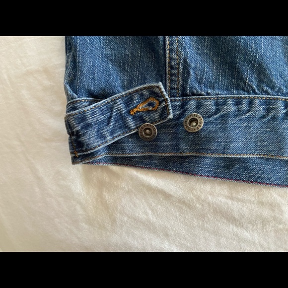 Distressed Tommy Hilfiger Cropped Denim Jacket - Picture 8 of 8